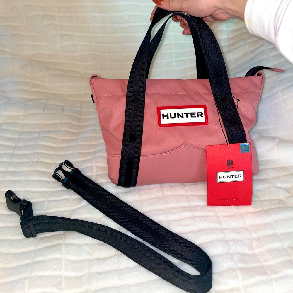 Hunter pink mini topclip tote •NWT•